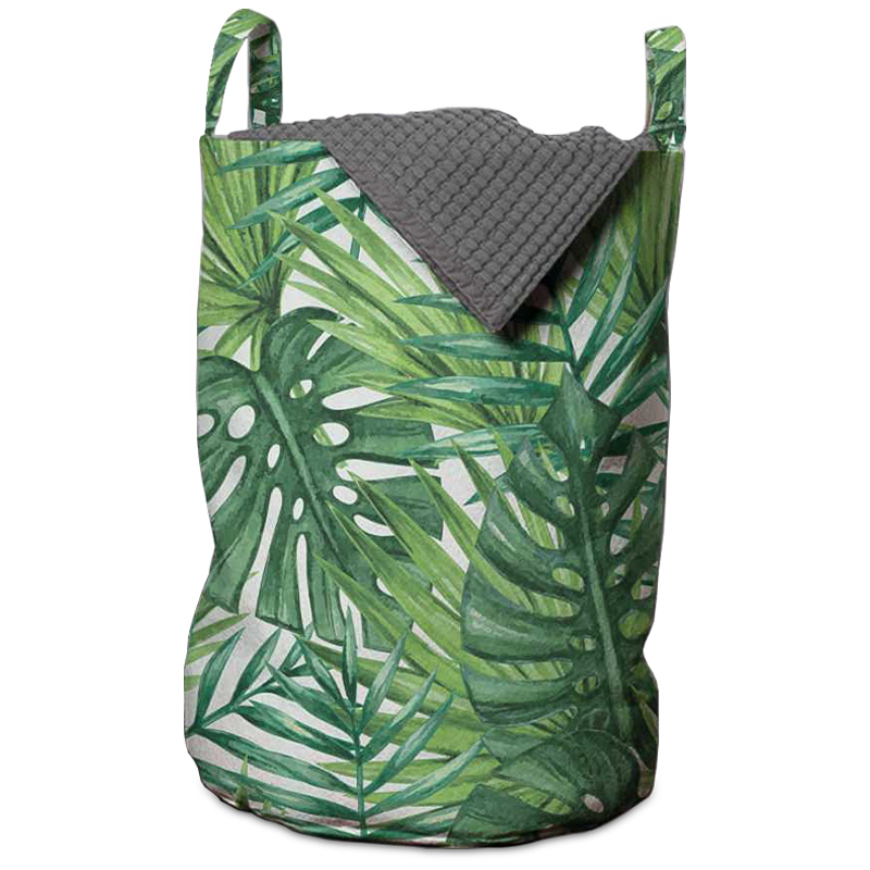 Корзина Tropical Leaves Basket Зеленый Белый Корзина Tropical Leaves Basket Зеленый Белый в Брянске | Loft Concept