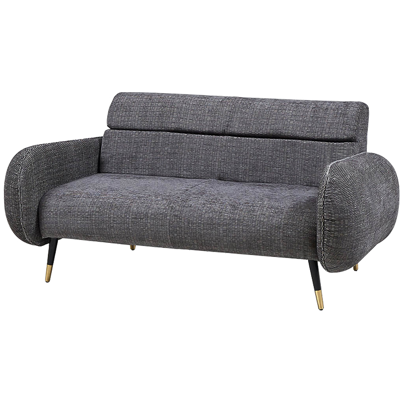 Диван Hebert Sofa Grey M Серый Серый Черный Латунь в Брянске | Loft Concept 