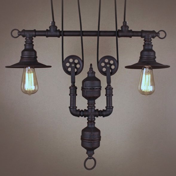 Подвесной светильник Water Pipe Ballast Chandelier Коричневый Подвесной светильник Water Pipe Ballast Chandelier Коричневый в Брянске | Loft Concept