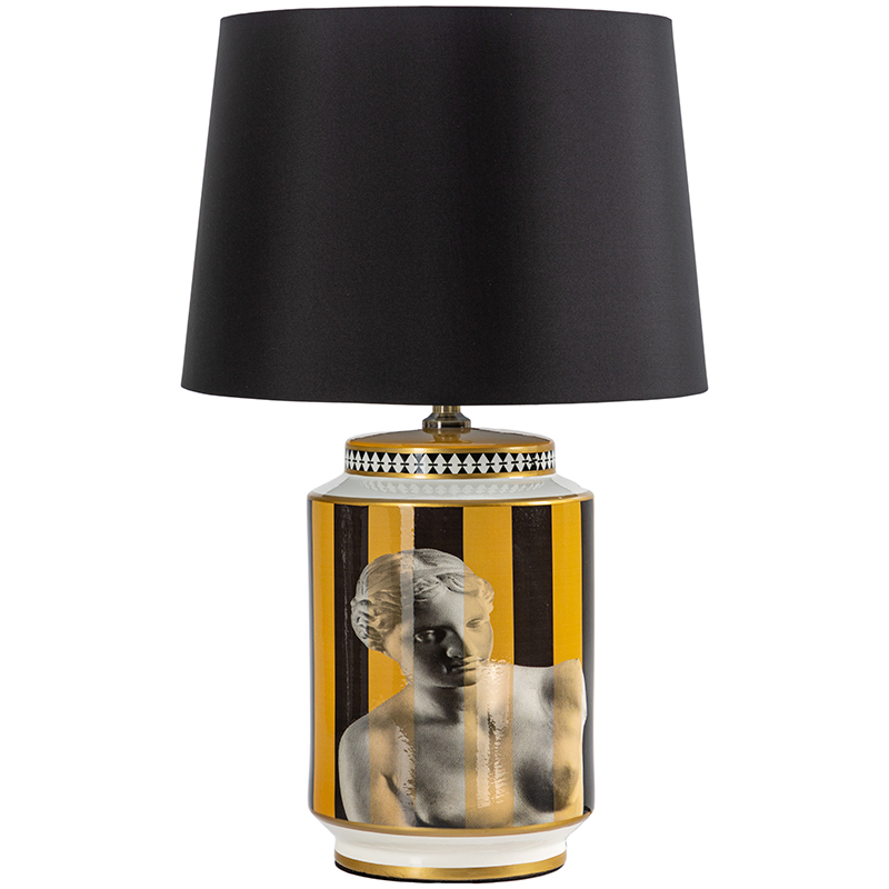 Настольная лампа Venus Yellow Black Lampshade Желтый Черный Черно-белый Золотой Настольная лампа Venus Yellow Black Lampshade Желтый Черный Черно-белый Золотой в Брянске | Loft Concept