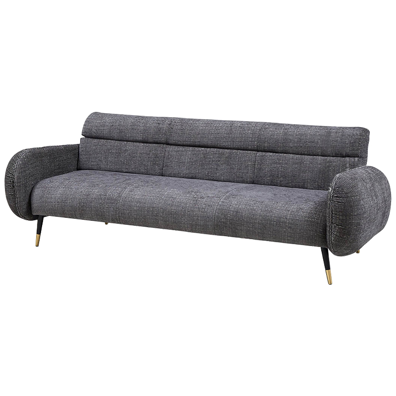 Диван Hebert Sofa Grey L Серый Серый Черный Латунь Диван Hebert Sofa Grey L Серый Серый Черный Латунь в Брянске | Loft Concept