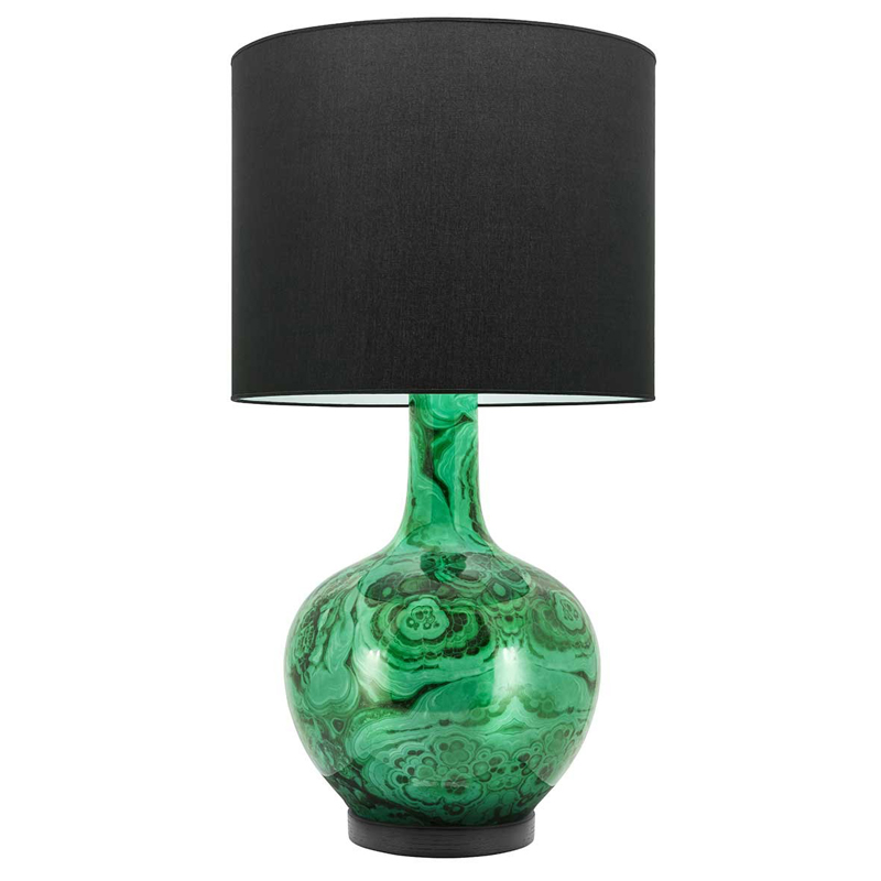 Настольная лампа ABHIKA LAMP SWELL Черный Малахит (зеленый) в Брянске | Loft Concept 