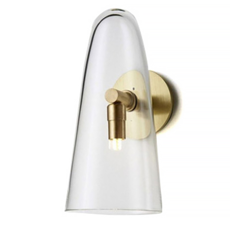 Бра Domi Sconce Transparent Глянцевое золото Прозрачный Бра Domi Sconce Transparent Глянцевое золото Прозрачный в Брянске | Loft Concept