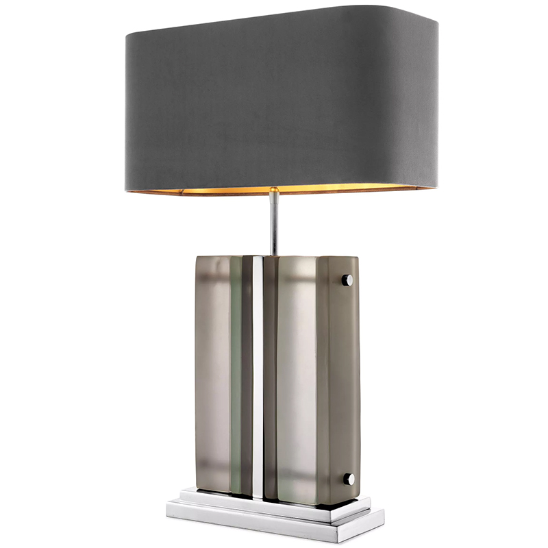 Настольная лампа Eichholtz Table Lamp Solana Nickel Серый Никель Стекло Смок Настольная лампа Eichholtz Table Lamp Solana Nickel Серый Никель Стекло Смок в Брянске | Loft Concept