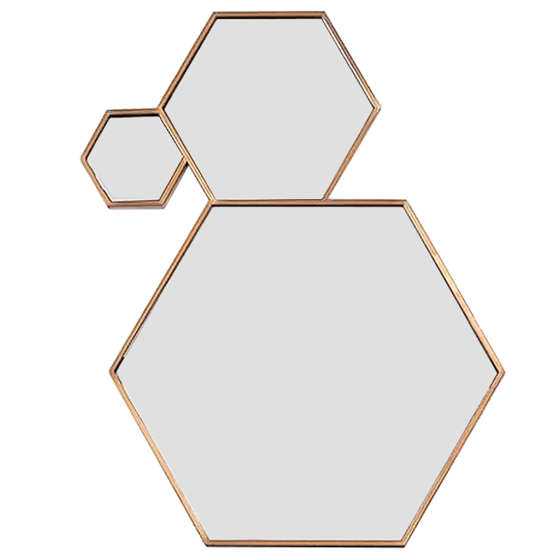 Зеркало Hexagons Mirror Бронза в Брянске | Loft Concept 