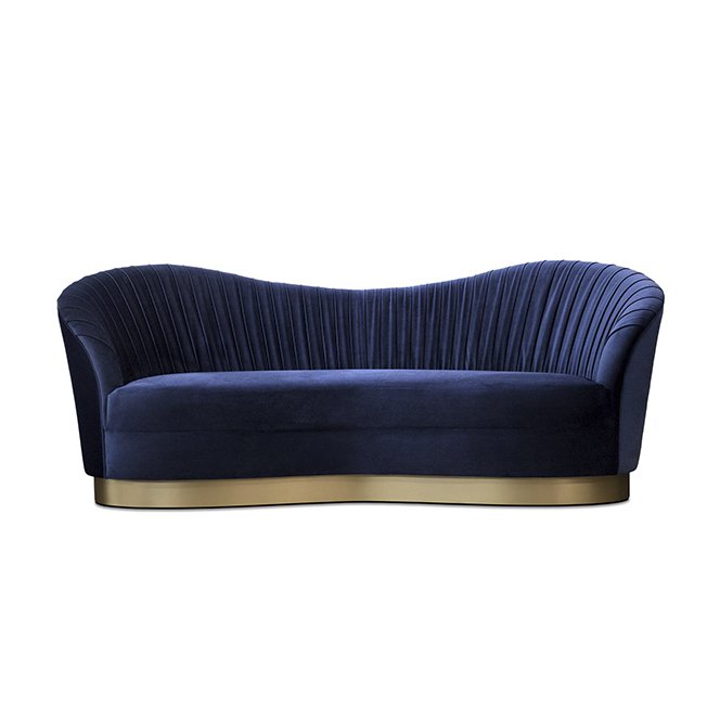 Диван KELLY SOFA Snake Embroidery Синий Диван KELLY SOFA Snake Embroidery Синий в Брянске | Loft Concept