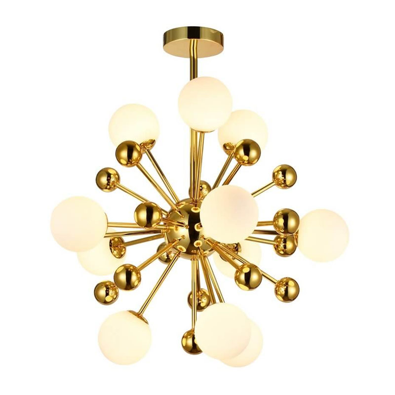 Люстра Magic Circus Sputnik Chandeliers 85 Белый Золотой Люстра Magic Circus Sputnik Chandeliers 85 Белый Золотой в Брянске | Loft Concept
