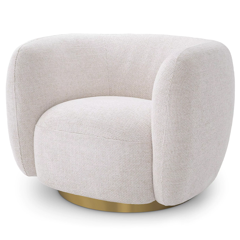 Кресло Eichholtz Swivel Chair Roxy Молочный Латунь Молочный Латунь Кресло Eichholtz Swivel Chair Roxy Молочный Латунь Молочный Латунь в Брянске | Loft Concept