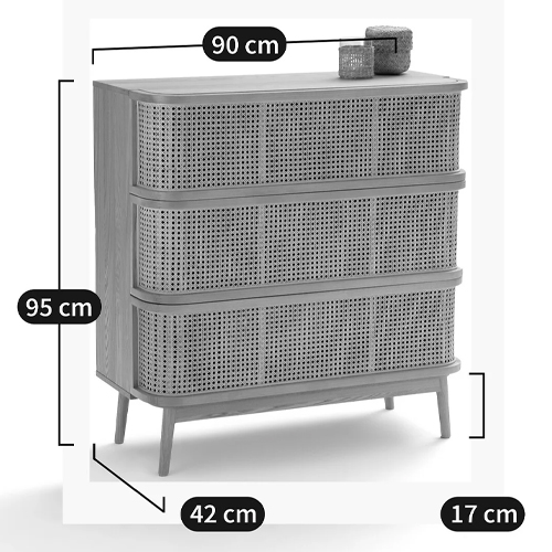 Комод с 3-мя ящиками из плетеного ротанга Ruiz Light Chest of Drawers в Брянске