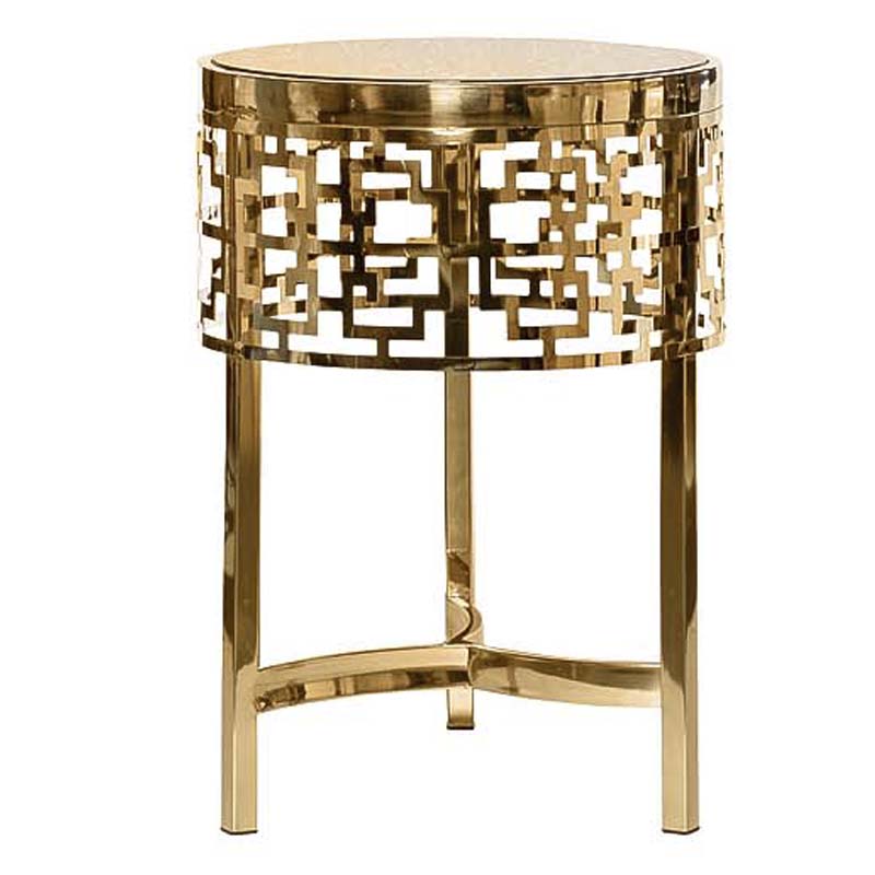 Приставной стол Yen Geometry Side Table pink gold 50 Глянцевое золото Приставной стол Yen Geometry Side Table pink gold 50 Глянцевое золото в Брянске | Loft Concept