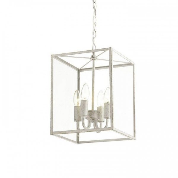 Подвесной светильник Loft Industrial Ortogonal Pendant Cube White 4 Прозрачное Стекло Белый Подвесной светильник Loft Industrial Ortogonal Pendant Cube White 4 Прозрачное Стекло Белый в Брянске | Loft Concept