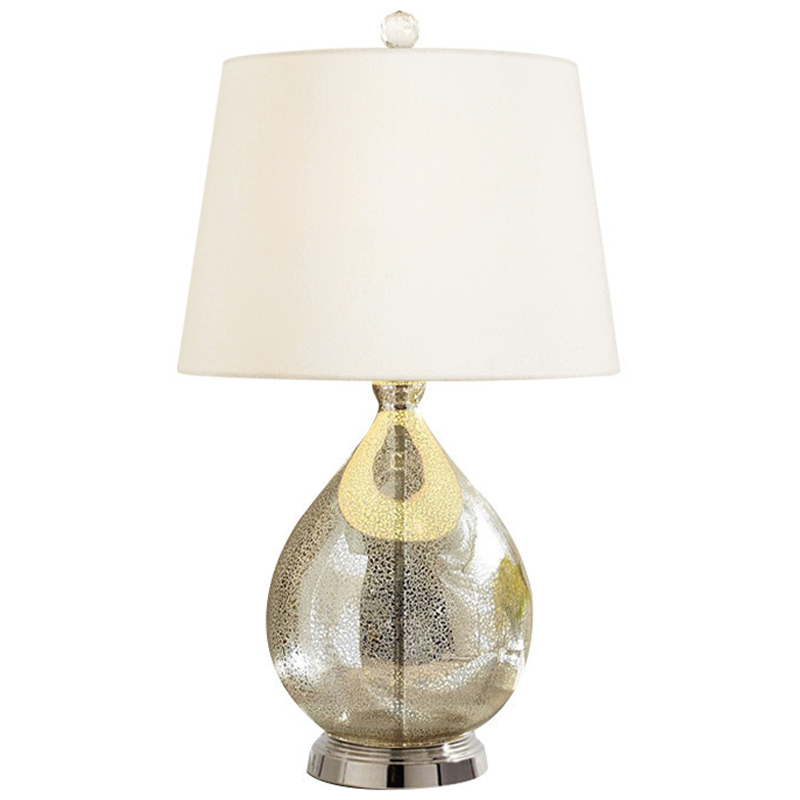 Настольная лампа Leonois Glass Table Lamp Прозрачный Хром Белый Настольная лампа Leonois Glass Table Lamp Прозрачный Хром Белый в Брянске | Loft Concept
