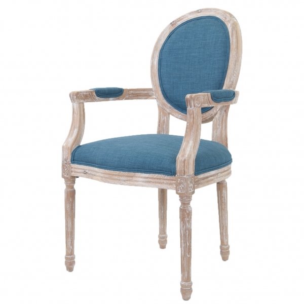 Стул French chairs Provence Blue ArmChair Голубой пастельный Бежевый Стул French chairs Provence Blue ArmChair Голубой пастельный Бежевый в Брянске | Loft Concept
