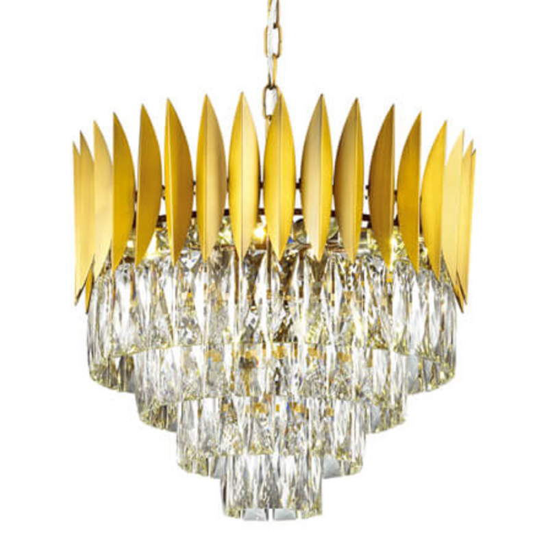 Люстра KEBO KING CHANDELIER four cascades D 45 Латунь Прозрачное Стекло Люстра KEBO KING CHANDELIER four cascades D 45 Латунь Прозрачное Стекло в Брянске | Loft Concept