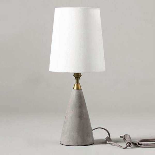 Настольная лампа Concrete Stone Table Lamp Cone Серый Настольная лампа Concrete Stone Table Lamp Cone Серый в Брянске | Loft Concept