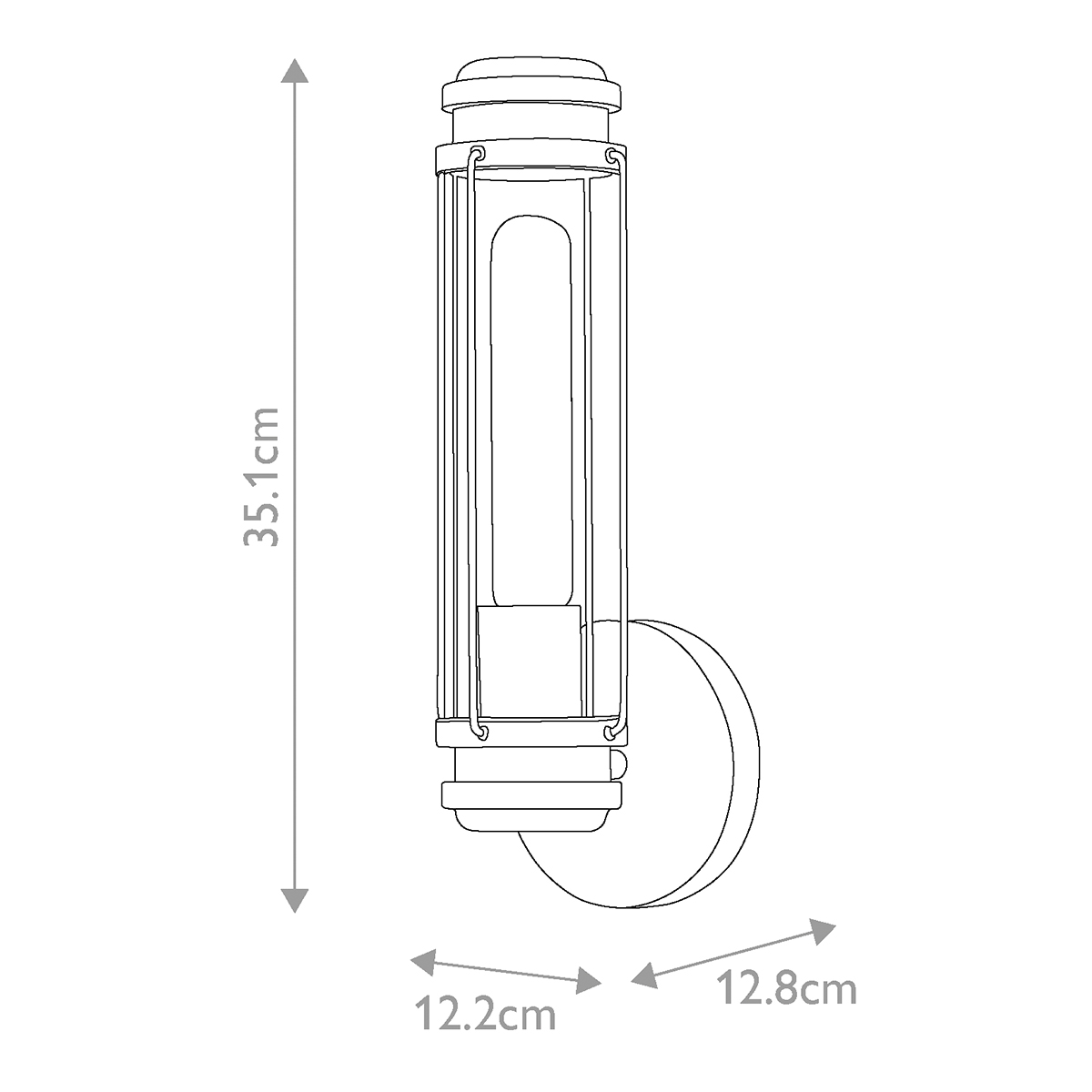 Бра для ванных комнат с прозрачным цилиндрическим плафоном на круглом основании Hinkley в Брянске