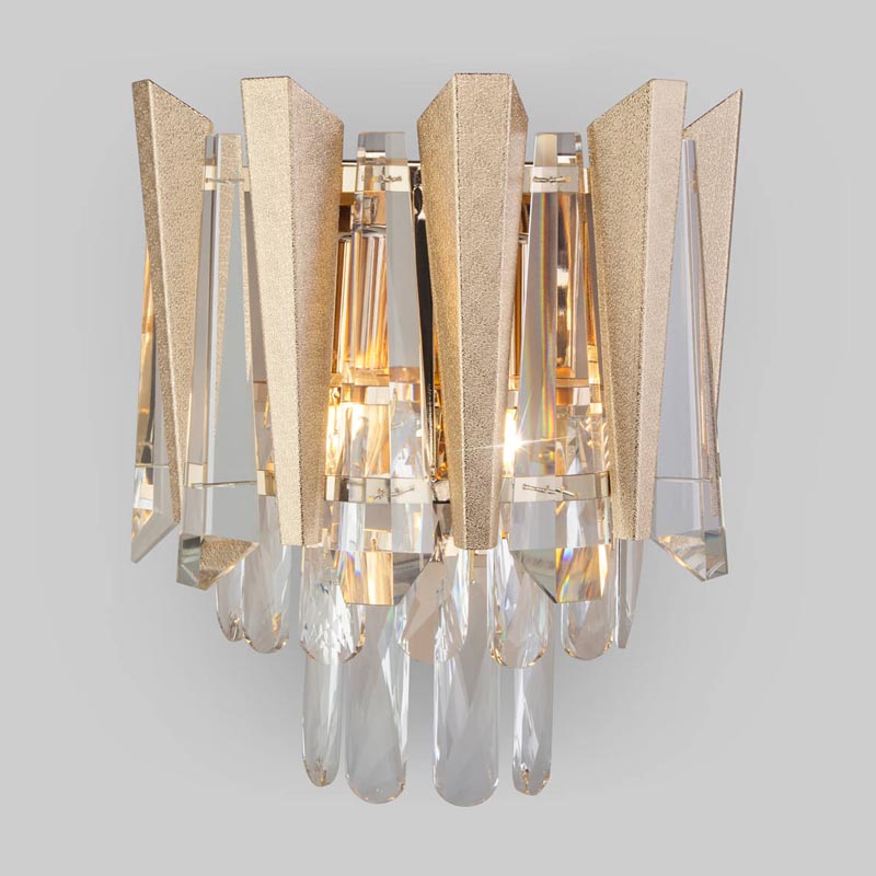Бра Crystal Edge Sconce Прозрачный (Transparent) Золотой в Брянске | Loft Concept 