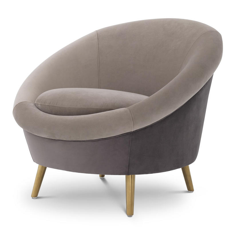 Кресло Eichholtz Chair Giulia Серый Латунь Кресло Eichholtz Chair Giulia Серый Латунь в Брянске | Loft Concept