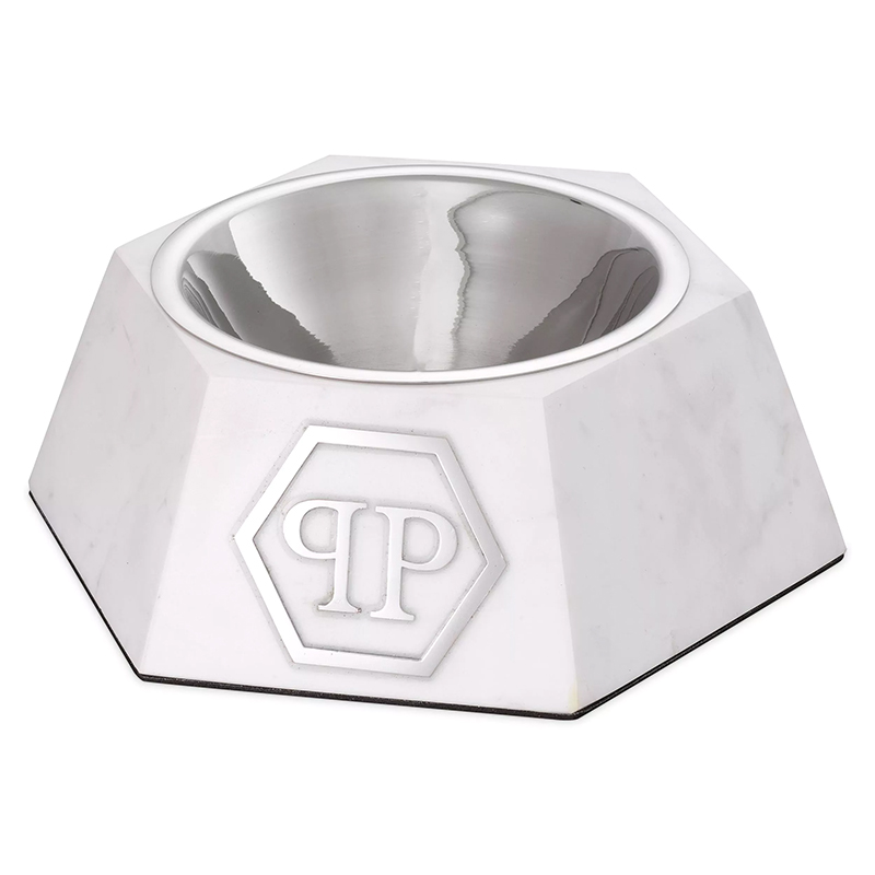 Миска для корма Dog Food bowl Nice L White Белый Сталь в Брянске | Loft Concept 