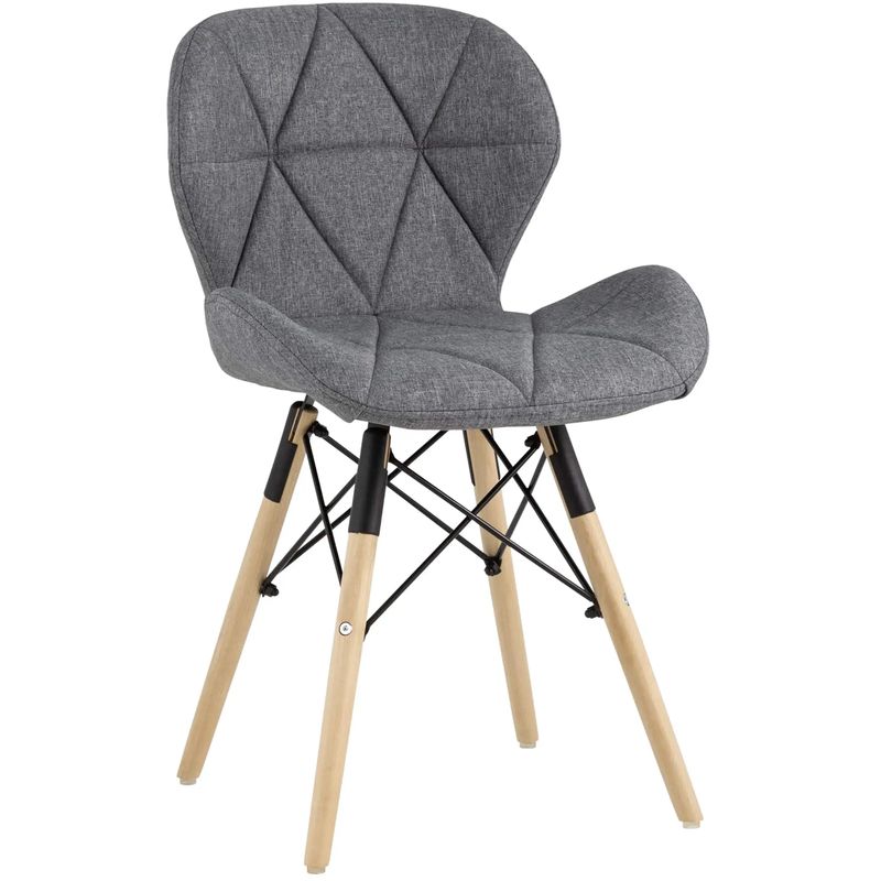 Стул Jeroen Chair Рогожка Серый Цвет Серый Древесина Черный Стул Jeroen Chair Рогожка Серый Цвет Серый Древесина Черный в Брянске | Loft Concept