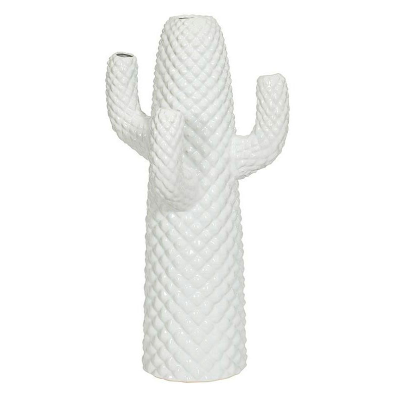 Фигурка керамика белый кактус большая White Cactus Белый Фигурка керамика белый кактус большая White Cactus Белый в Брянске | Loft Concept