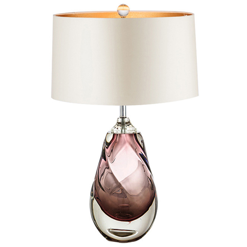 Дизайнерский настольный светильник Crystal Table Lamp Розовое стекло Белый Прозрачное Стекло Розовый Дизайнерский настольный светильник Crystal Table Lamp Розовое стекло Белый Прозрачное Стекло Розовый в Брянске | Loft Concept
