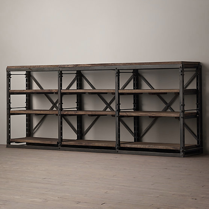 Стеллаж Restoration Hardware French Library Графит Золотой дуб Стеллаж Restoration Hardware French Library Графит Золотой дуб в Брянске | Loft Concept