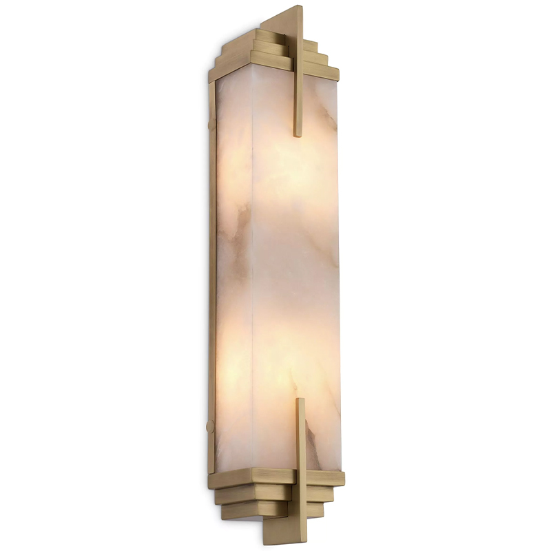 Бра Eichholtz Wall Lamp Harman Brass Латунь Бежевый Белый Мрамор Bianco Бра Eichholtz Wall Lamp Harman Brass Латунь Бежевый Белый Мрамор Bianco в Брянске | Loft Concept