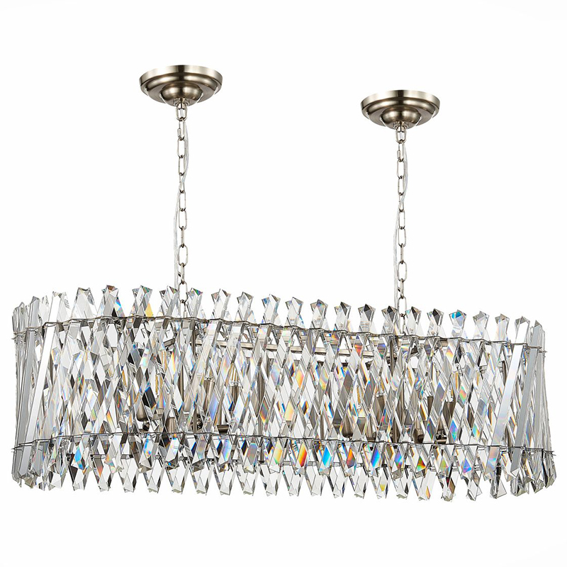 Люстра Kaeden Glass Chandelier 100 Прозрачный Никель Люстра Kaeden Glass Chandelier 100 Прозрачный Никель в Брянске | Loft Concept
