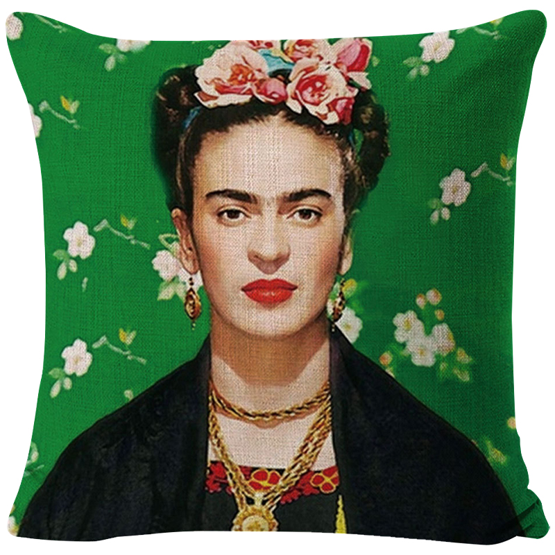 Декоративная подушка Frida Kahlo 8 Зеленый Мульти Декоративная подушка Frida Kahlo 8 Зеленый Мульти в Брянске | Loft Concept
