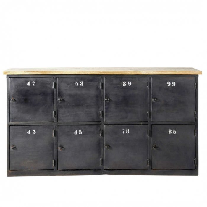 Комод в стиле Лофт с 8-ю дверцами Industrial Rust Eight Chest Черный Комод в стиле Лофт с 8-ю дверцами Industrial Rust Eight Chest Черный в Брянске | Loft Concept