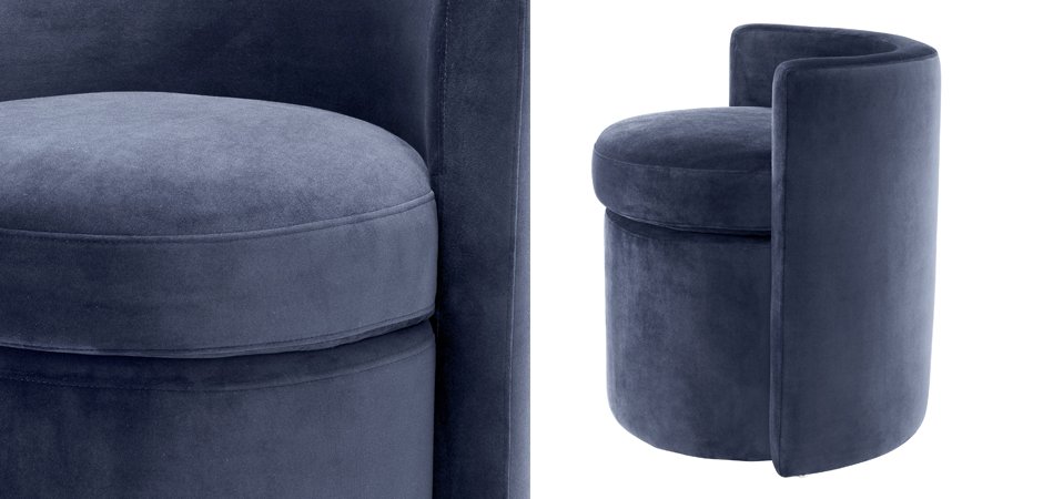 Кресло Eichholtz Stool Arcadia midnight blue Кресло Eichholtz Stool Arcadia midnight blue - Loft-Concept в Брянске