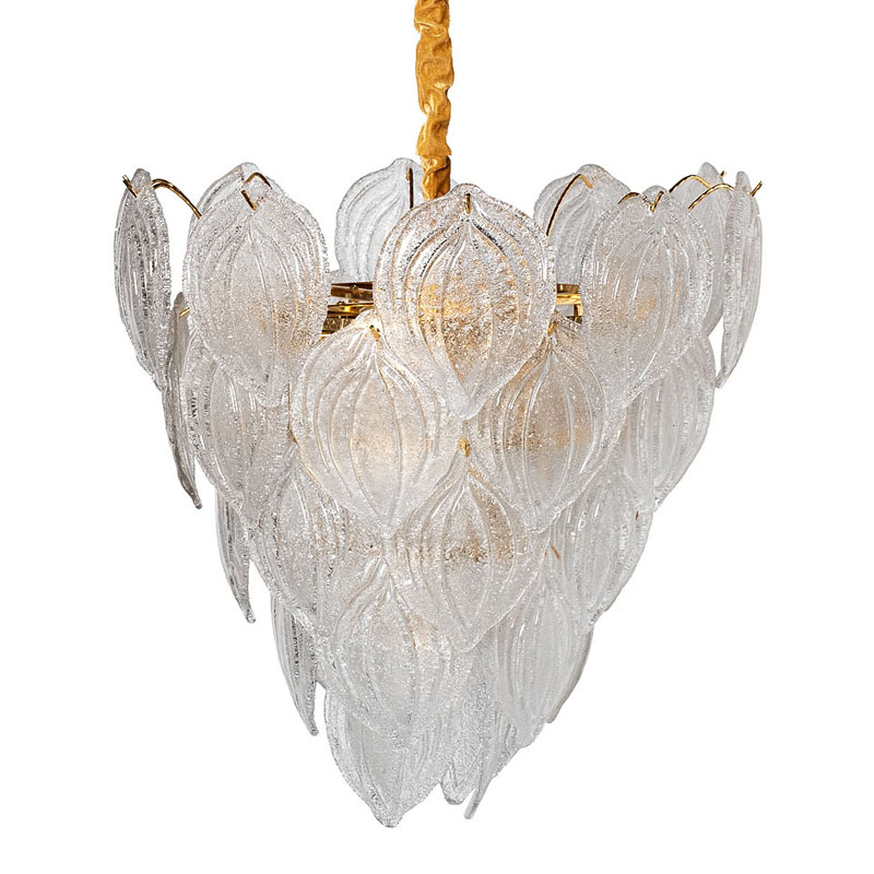 Люстра Textured Glass Chandelier Petal 10 Глянцевое золото Люстра Textured Glass Chandelier Petal 10 Глянцевое золото в Брянске | Loft Concept