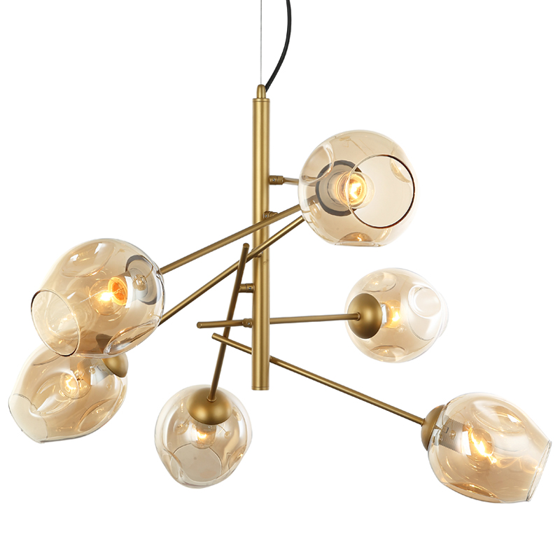 Люстра Branching Bubble Chandelier Vertical Gold Золотой Янтарь (Amber) Люстра Branching Bubble Chandelier Vertical Gold Золотой Янтарь (Amber) в Брянске | Loft Concept
