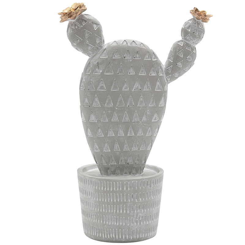 Статуэтка Gray Cactus Серый Золотой Статуэтка Gray Cactus Серый Золотой в Брянске | Loft Concept
