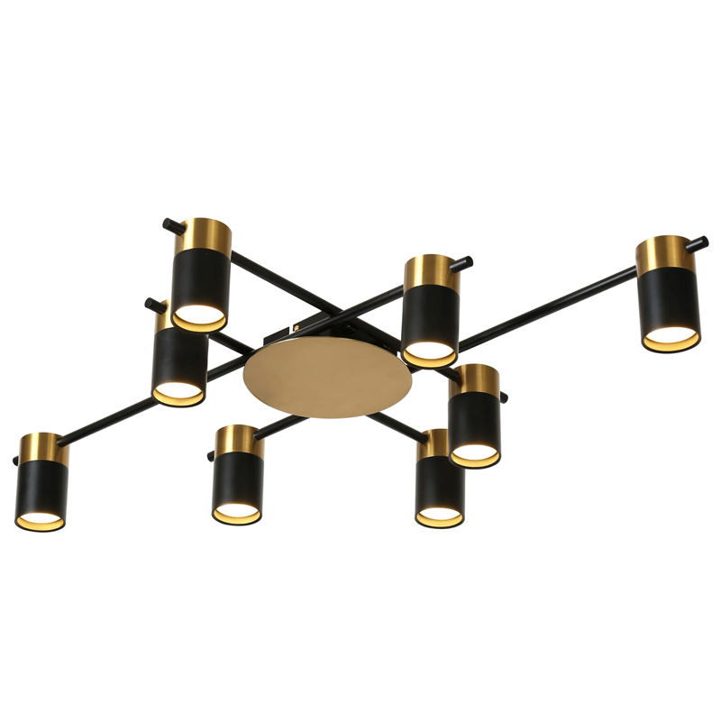 Потолочный светильник Tribes Chandelier Черный Золотой Потолочный светильник Tribes Chandelier Черный Золотой в Брянске | Loft Concept