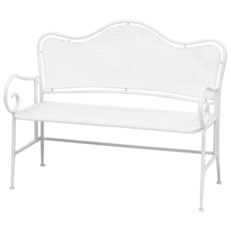 Скамья белая в стиле прованс Miah Bench White Белый в Брянске | Loft Concept 