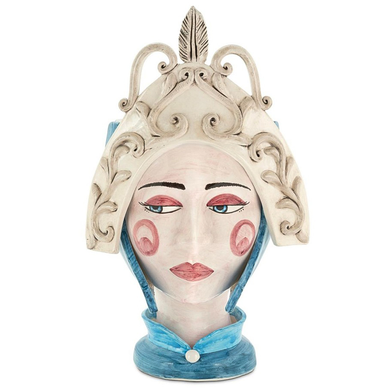 Ваза Vaso Moro Lady Paladin Голубой Синий Бежевый Мульти Ваза Vaso Moro Lady Paladin Голубой Синий Бежевый Мульти в Брянске | Loft Concept