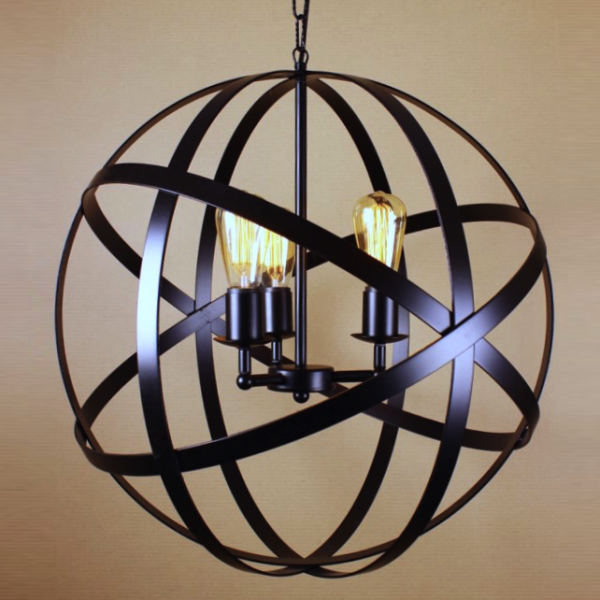 Люстра Iron Farn Flat Pendant Черный в Брянске | Loft Concept 