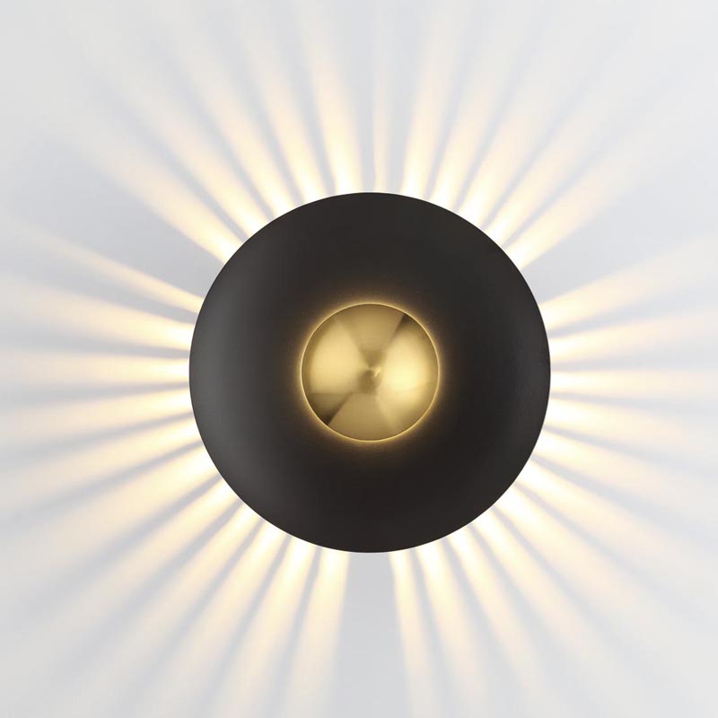 Настенный светильник Golden Mean Circle Черный Золотой Настенный светильник Golden Mean Circle Черный Золотой в Брянске | Loft Concept