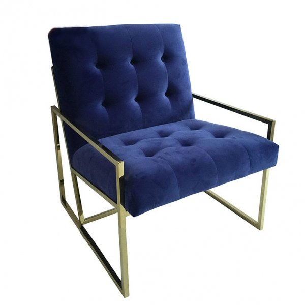 Кресло Jonathan Adler GOLDFINGER LOUNGE Синий в Брянске | Loft Concept 