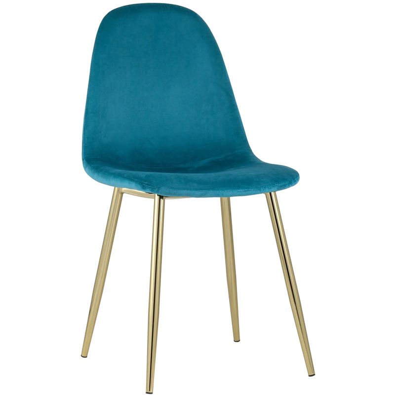Стул Archie Chair Велюр Аквамарин Золотые ножки Голубой Золотой Стул Archie Chair Велюр Аквамарин Золотые ножки Голубой Золотой в Брянске | Loft Concept