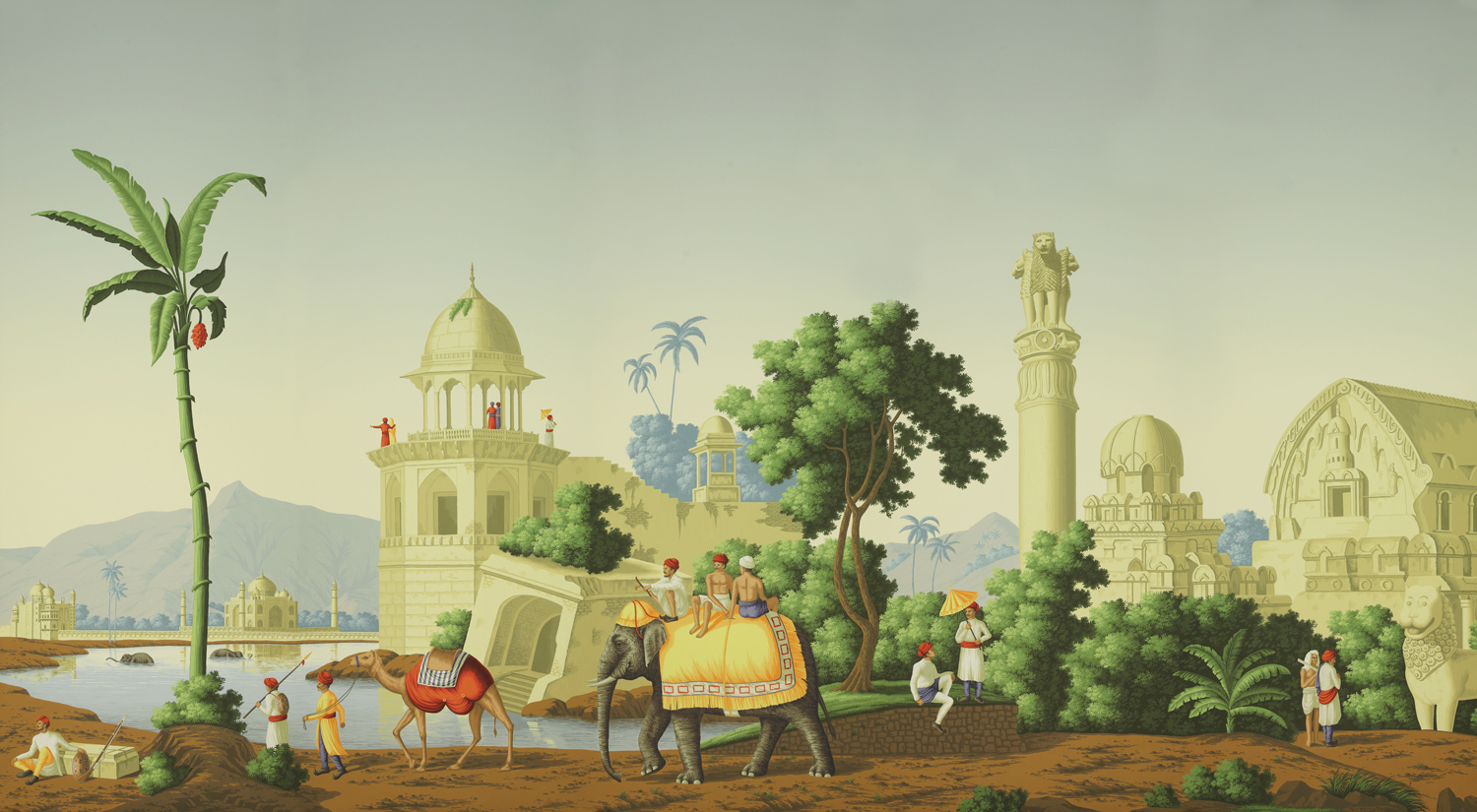 Обои ручная роспись Early Views of India Eden on scenic paper Обои ручная роспись Early Views of India Eden on scenic paper - постер Loft-Concept в Брянске