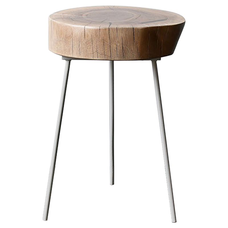 Приставной стол Cantu Industrial Metal Rust Side Table Светлый дуб Черный Приставной стол Cantu Industrial Metal Rust Side Table Светлый дуб Черный в Брянске | Loft Concept
