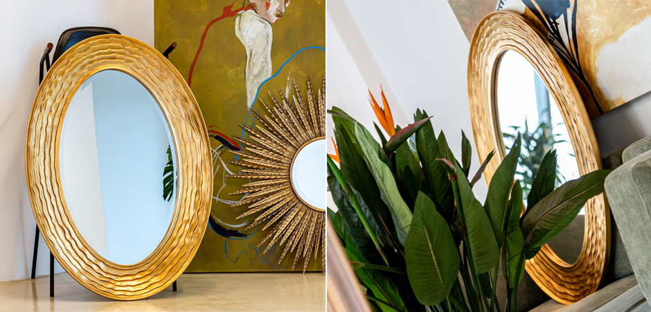 Зеркало Golden Waves Oval Mirror Зеркало Golden Waves Oval Mirror - Loft-Concept в Брянске