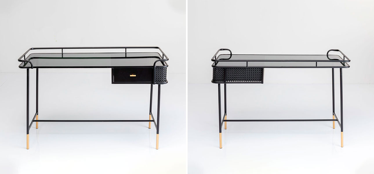 Стол рабочий черный Damian - фото №1