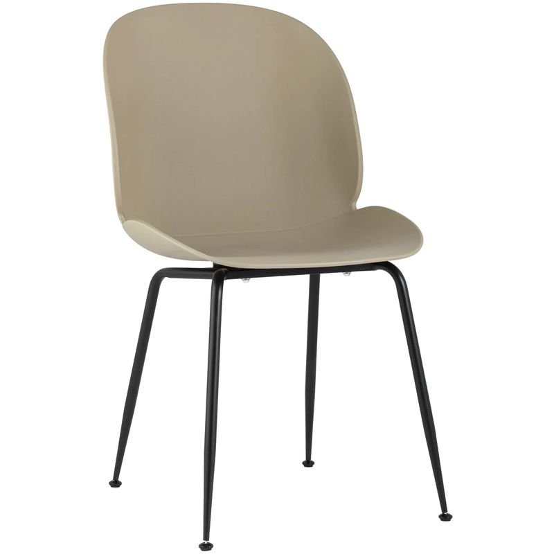 Стул Пластиковый Бежевый цвет Vendramin Chair Бежевый Черный в Брянске | Loft Concept 