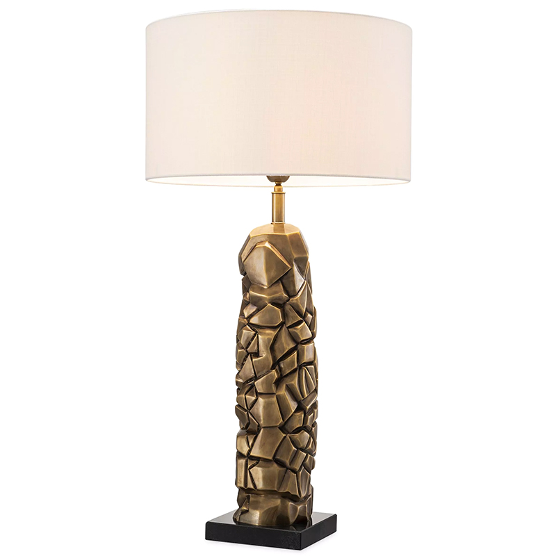 Настольная лампа Eichholtz Table Lamp The Rock Латунь Черный Белый Настольная лампа Eichholtz Table Lamp The Rock Латунь Черный Белый в Брянске | Loft Concept