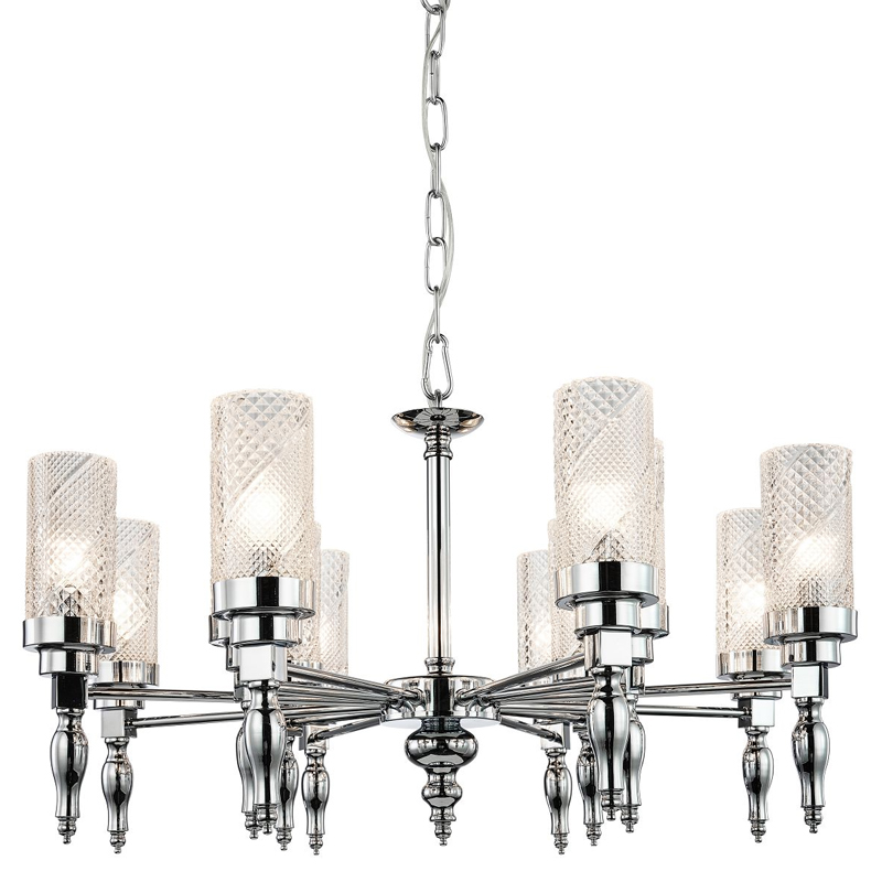 Люстра цвета хром Balusters D70 см Хром Прозрачный Люстра цвета хром Balusters D70 см Хром Прозрачный в Брянске | Loft Concept