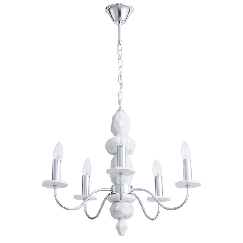 Люстра Marcela Chandelier Белый Хром Люстра Marcela Chandelier Белый Хром в Брянске | Loft Concept